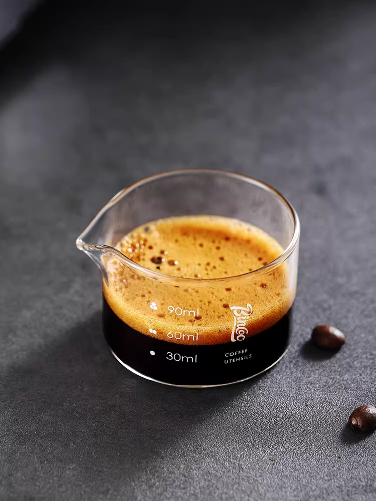 Cốc cà phê espresso Bincoo có vạch chia mini, cốc đo chiết xuất nhỏ, cốc sữa nhỏ, cốc shot, cốc ounce