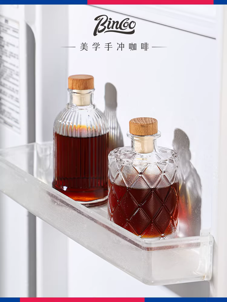 Bình giữ nhiệt pha cà phê lạnh Bincoo, cốc pha cà phê lạnh, bình cà phê thủy tinh, bình nước pha cà phê lạnh để tủ lạnh, bình nước pha cà phê lạnh thời trang, ly rượu vang