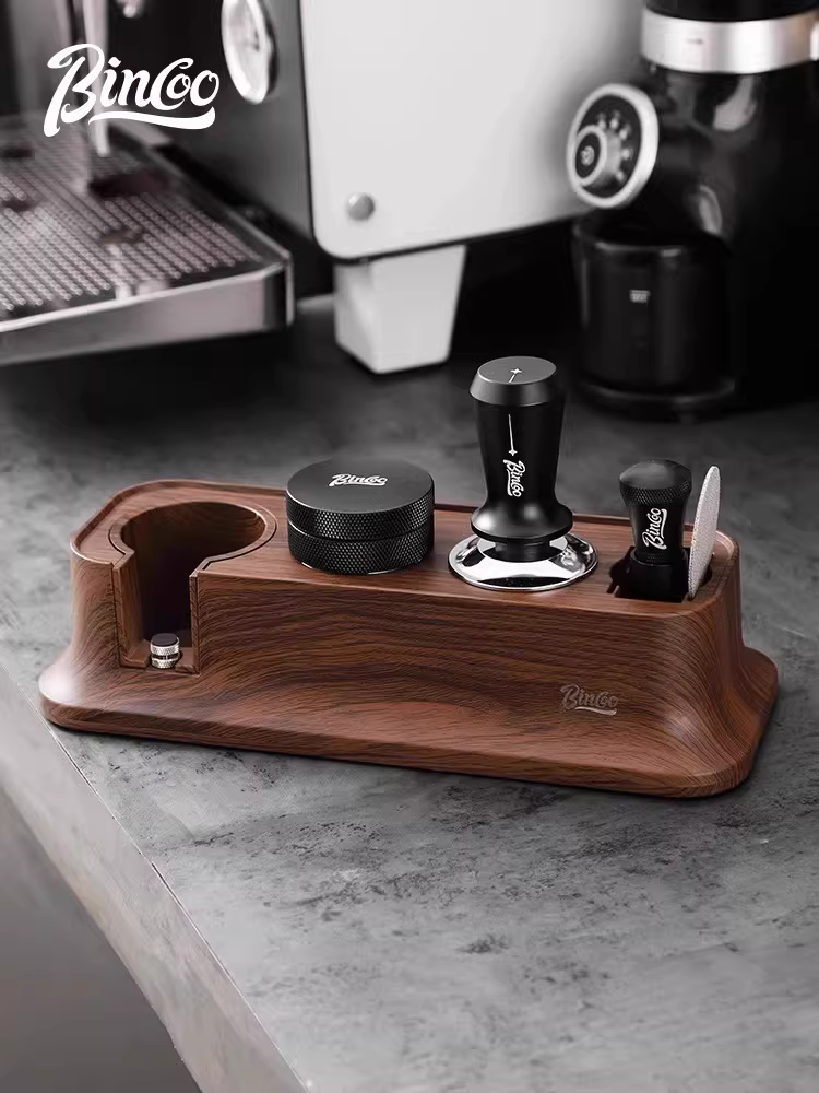 Bộ dụng cụ pha cà phê Bincoo gồm đế đỡ, dụng cụ tán bột cà phê đa năng, bộ ba món, đế để đồ trên quầy bar