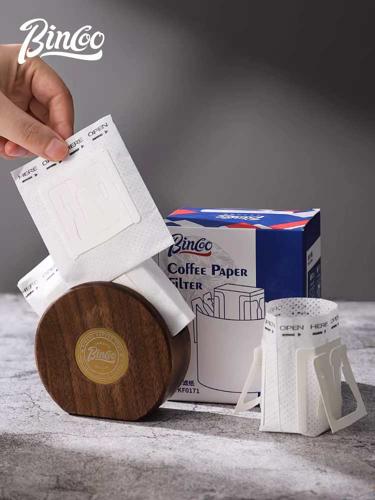 Giấy lọc cà phê Bincoo hình chữ V, lọc rót kiểu nhỏ giọt, dùng được cho ấm pha cà phê kiểu rót, ấm moka đa năng, hình quạt tròn, 100 cái