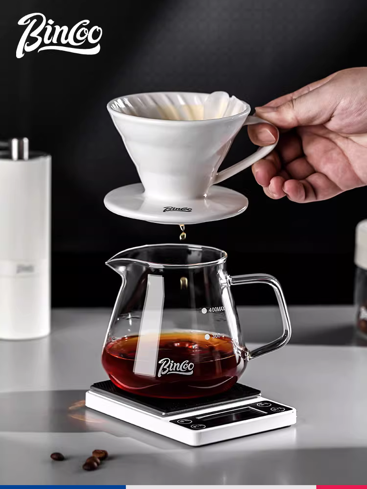 Bộ pha cà phê Bincoo Pour-over, thiết bị pha cà phê, bộ lọc cà phê, bình chia cà phê, máy xay cà phê cầm tay, bộ lọc cà phê V60