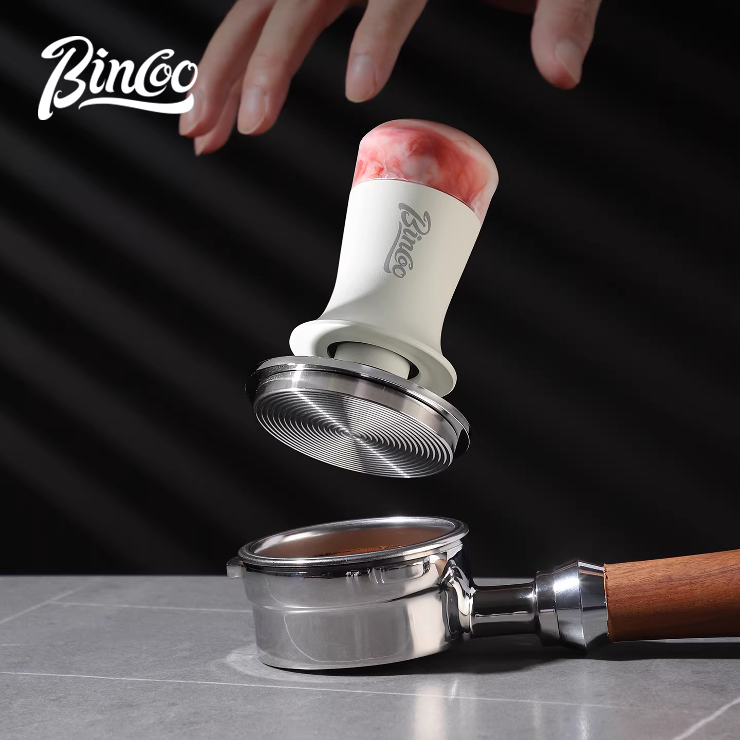 Dụng cụ nén cà phê Bincoo, kim nén bột cà phê kiểu Ý, phụ kiện máy pha cà phê, dụng cụ nén đàn hồi 51/58mm, đa năng