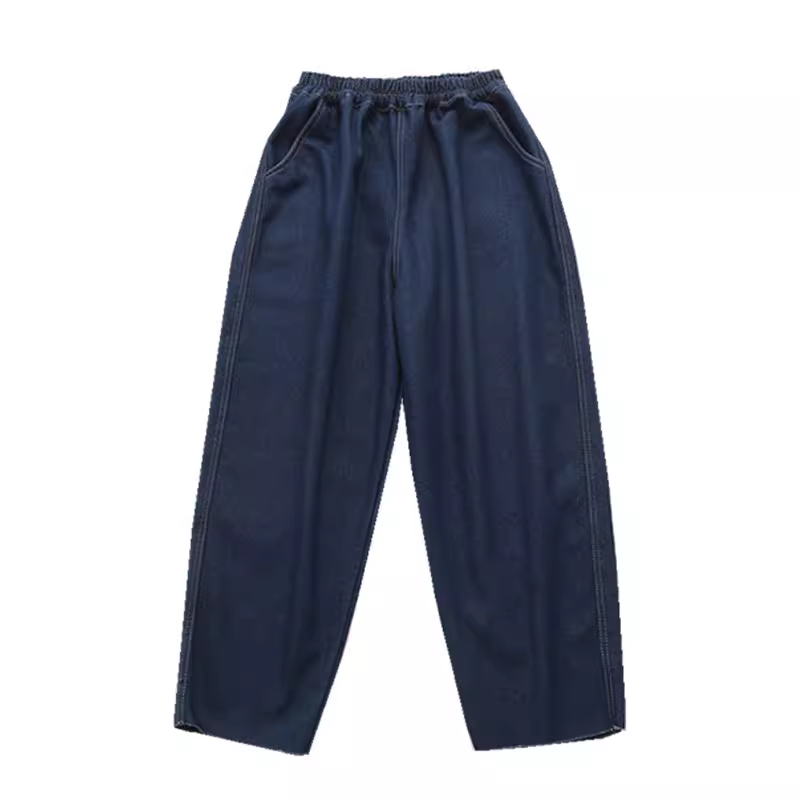 Quần jeans nữ dáng thẳng, cạp chun, chất liệu dày dặn, lót lông cừu, màu trơn, kiểu dáng ôm dáng, mùa đông 2023, thương hiệu Dream Box