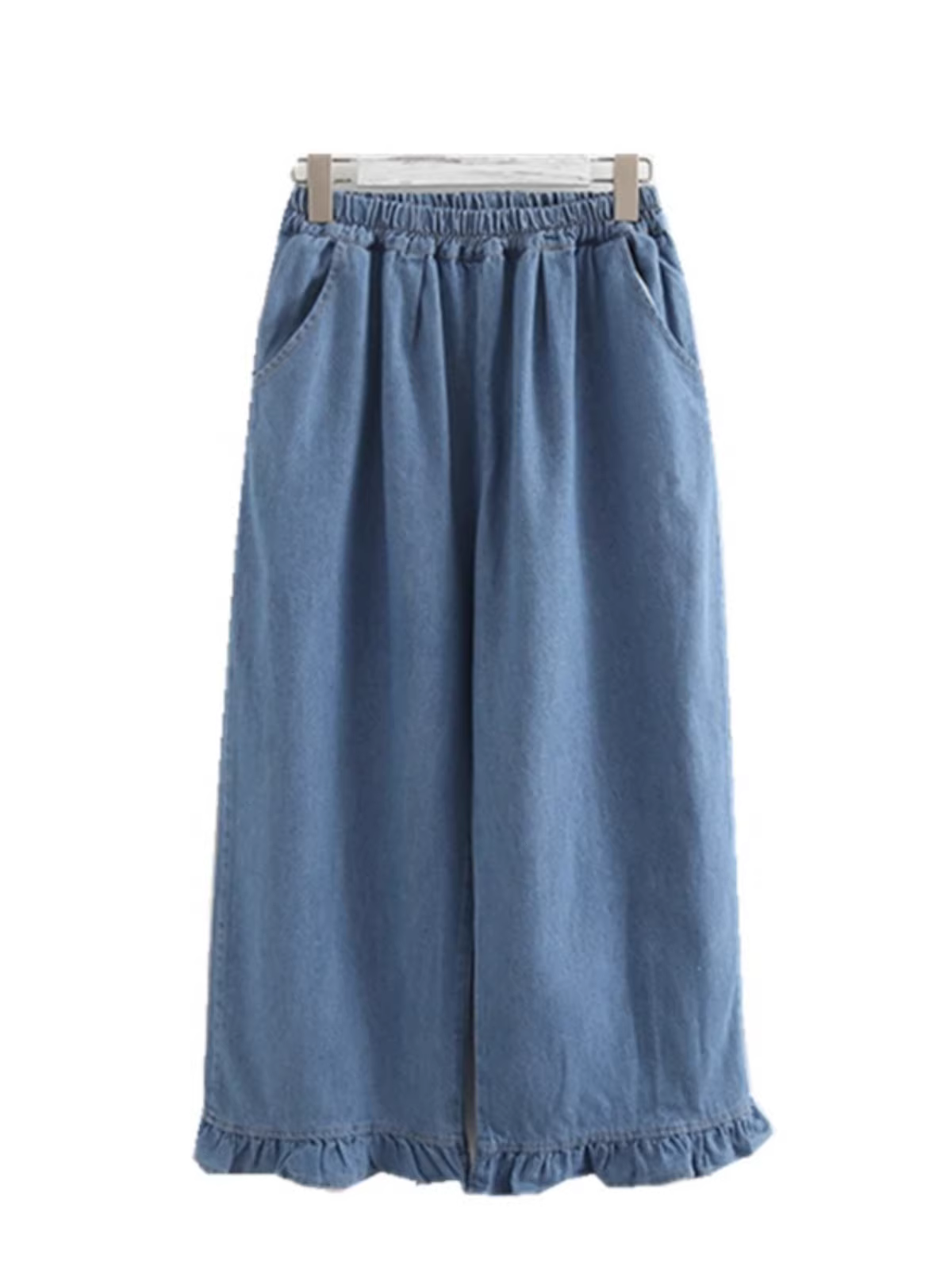 Quần jeans dáng rộng lưng cao, thiết kế xếp ly nghệ thuật, phối vải đa năng, kiểu dáng mới Xuân 2025, thương hiệu Dream Box