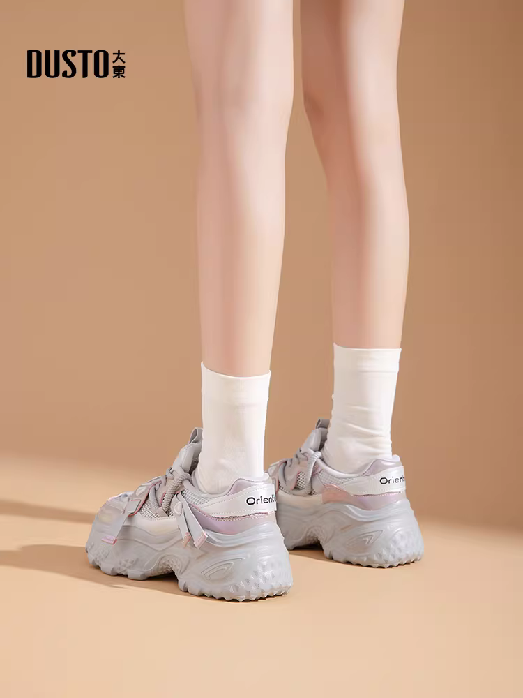 Giày thể thao nữ đế dày kiểu bố mùa thu đông 2025, giày lưới thoáng khí, giày thể thao nữ đế mỏng, phong cách thường ngày