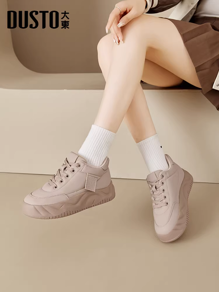 Giày lười nữ đế dày 2025 mẫu mới hot thu đông, giày thể thao đa năng, giày sneaker cổ cao, giày thể thao năng động