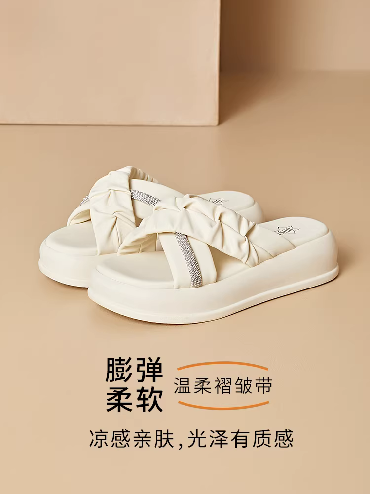 Dép bệt Dadong nữ 2025 thời trang hè mới đế dày đế mềm chống trơn dép nữ