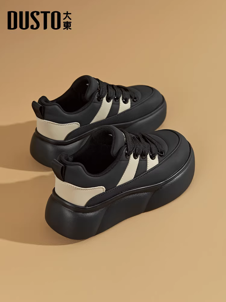 Giày lười nữ đế dày 2025 mẫu mới hot thu đông, giày tăng chiều cao, đa năng, giày thể thao thường ngày