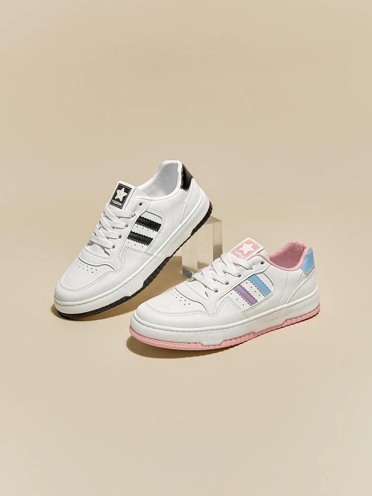 Giày thể thao trắng Dadong dành cho nữ, mẫu mới thu đông 2025, đế mềm, phối được với chân váy, giày nữ thường ngày, giày thể thao trắng đa năng và được ưa chuộng.