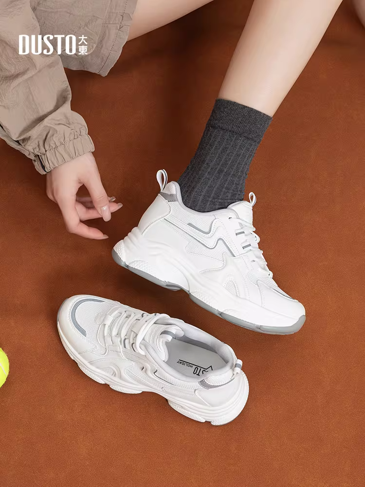 Giày thể thao đế xuồng nữ 2025 kiểu mới hot mùa thu đông, tăng chiều cao, đa năng, giày thể thao nữ