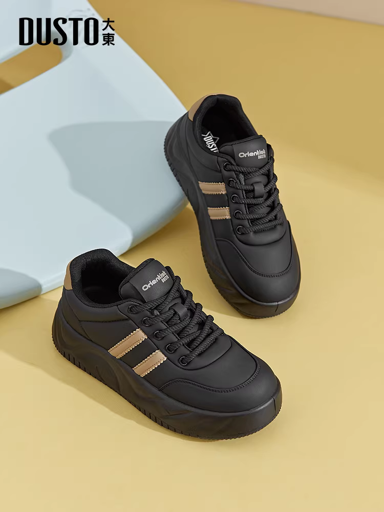 Giày thể thao đế dày Dadong dành cho nữ, giày thu đông mới 2025, giày trắng tăng chiều cao cho nữ, giày lười, giày thể thao.