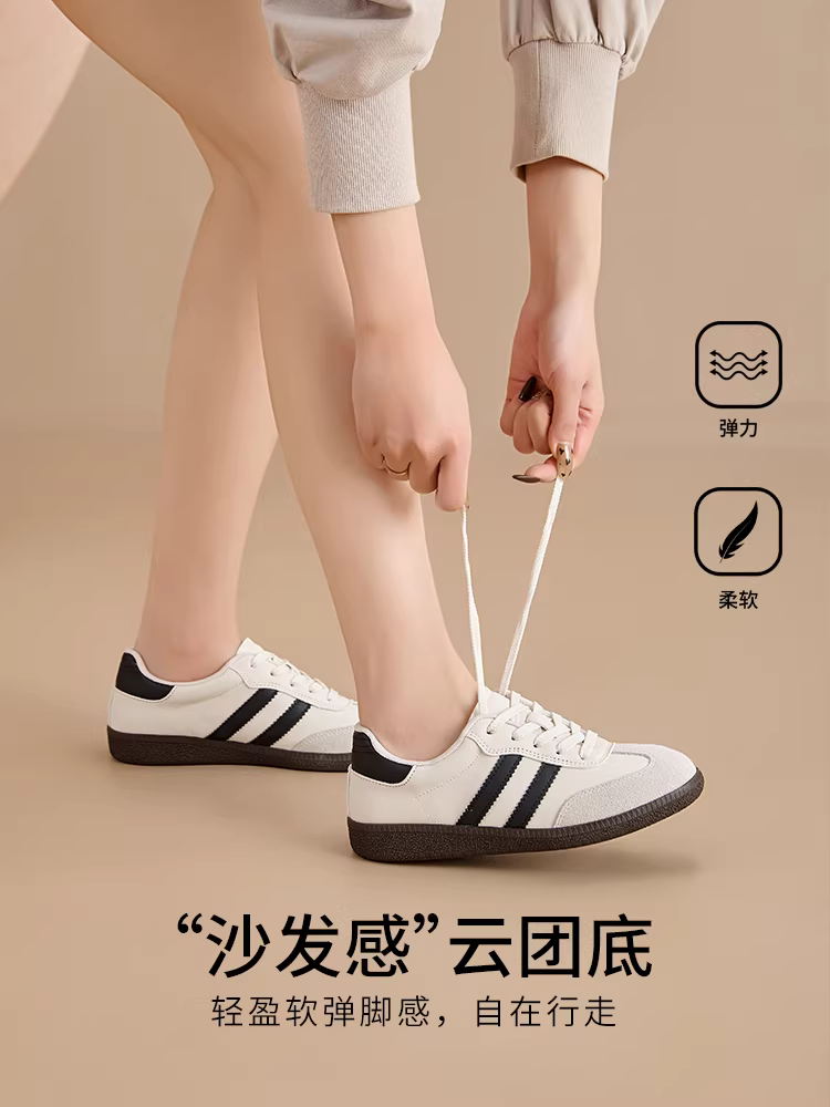 Giày thể thao retro Dadong dành cho nữ, mẫu mới thu đông 2025, đế bằng mềm, giày nữ có lót lông, giày thể thao thường ngày cho nữ