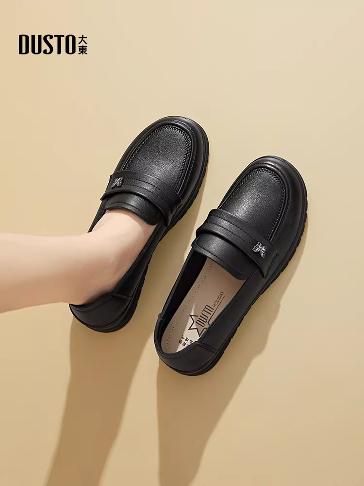 Giày Loafer Dadong 2025 Mẫu Mới Thu Đông Thời Trang Dành Cho Mẹ, Giày Da Nữ Thoải Mái Không Gây Mệt Mỏi Cho Phụ Nữ Trung Niên Và Người Cao Tuổi