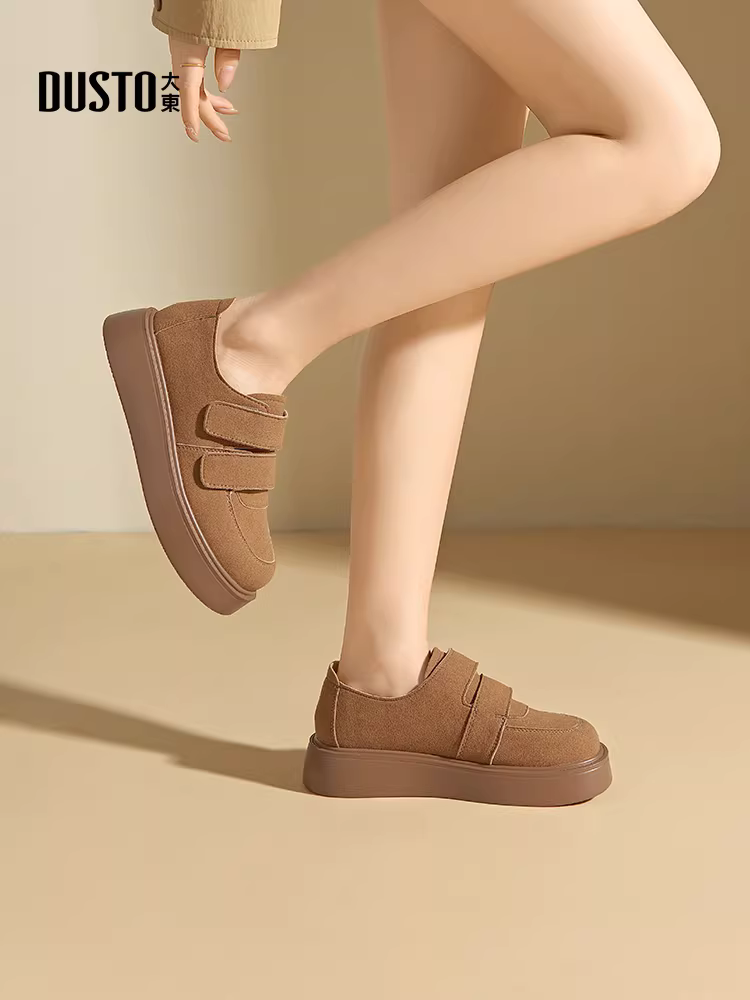 Giày Birkenstock đế dày nữ 2025 mẫu mới thu đông, kiểu dáng thời trang, đa năng, mũi tròn, giày đơn nữ