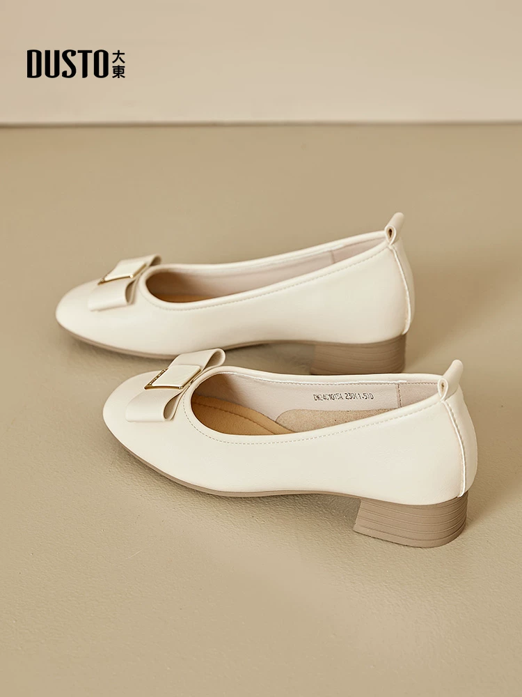 Giày lười nữ đế mềm mùa thu 2025, kiểu dáng mới, thích hợp đi làm, gót dày, thoải mái và không gây mỏi cho bàn chân.