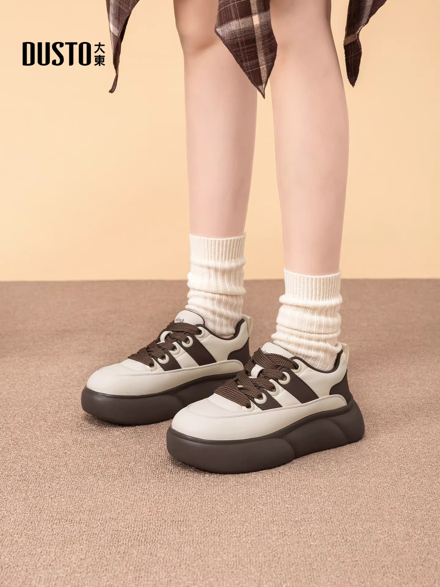 Giày thể thao nữ đế dày mùa đông 2025, giày lười nữ đế xuồng, giày trắng đa năng