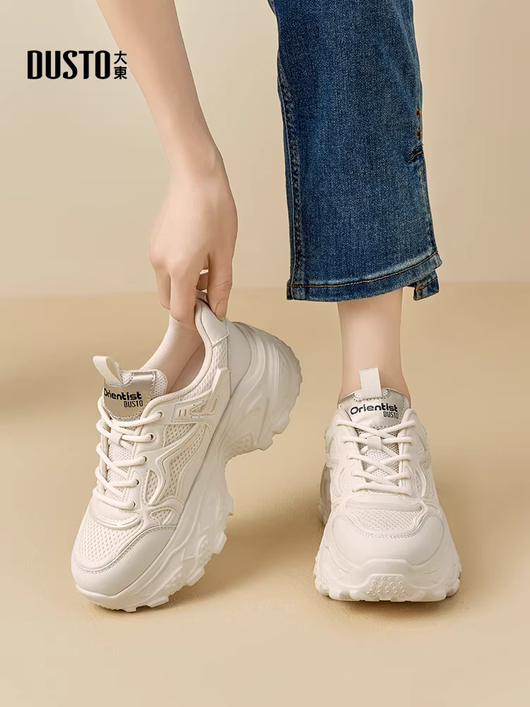 Giày thể thao đế bánh mì nữ 2025 kiểu dáng mới phổ biến mùa thu đông, giúp chân trông nhỏ nhắn hơn, giày thể thao nhẹ nhàng, thoải mái dành cho nữ