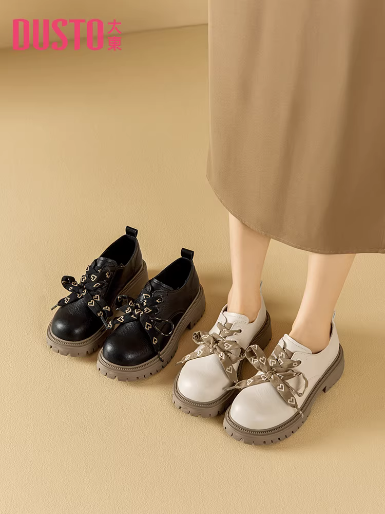 Giày lười nữ mũi tròn 2025 kiểu Pháp Hepburn mới thịnh hành mùa thu đông, giày da nhỏ đế dày đa năng