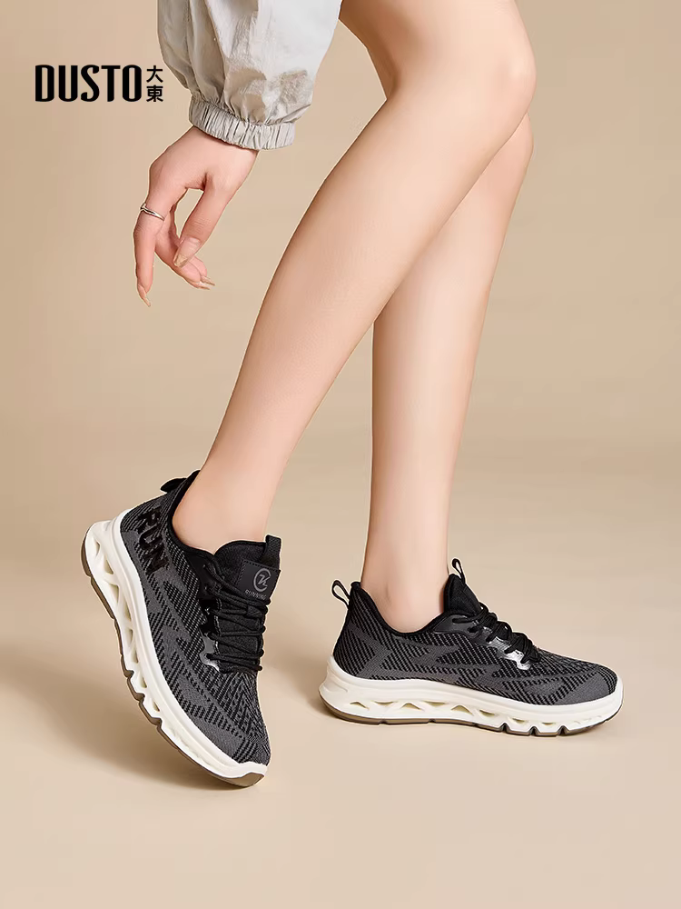 Giày thể thao đế dày Dadong dành cho nữ 2025 mới mùa thu đông giày thường nhẹ nhàng chống sốc giày chạy bộ lưới thoáng khí giày nữ