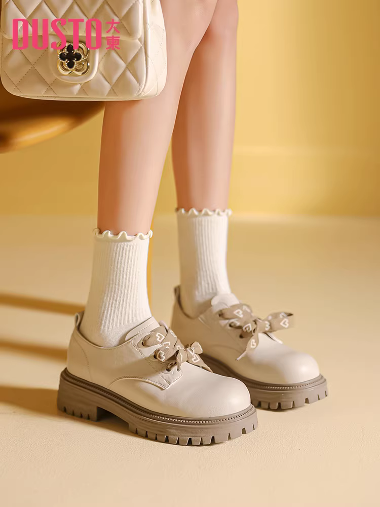 Giày lười nữ mũi tròn 2025 kiểu Pháp Hepburn mới thịnh hành mùa thu đông, giày da nhỏ đế dày đa năng