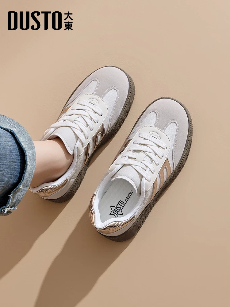 Giày tập luyện Dadong Silver dành cho nữ, Thu/Đông 2025 kiểu dáng mới phổ biến, Giày nữ, Giày thể thao đế dày phong cách thường ngày.