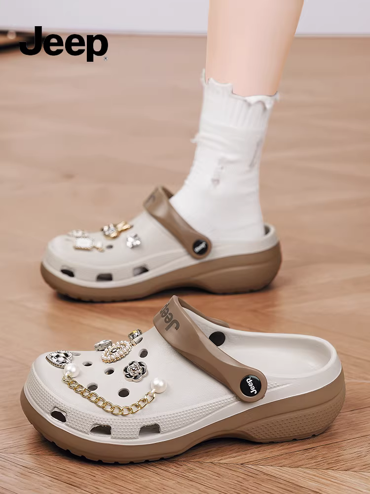 Dép nữ JEEP mùa hè 2025 kiểu mới, dép đi ngoài trời, dép nữ mùa hè đế dày, dép đi biển