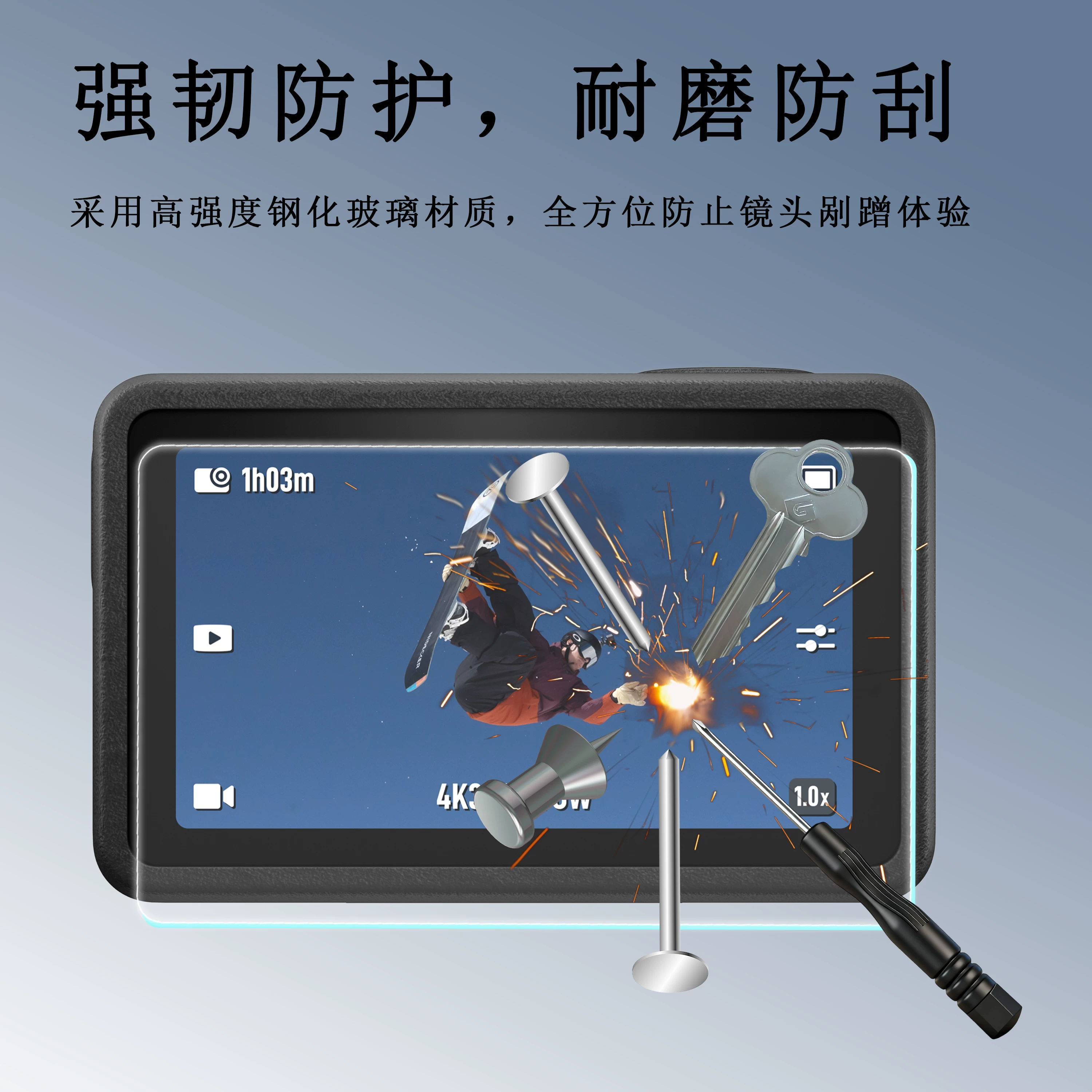 Miếng dán bảo vệ màn hình Minifocus cho DJI Osmo Action6/5pro, thích hợp cho máy ảnh thể thao, màn hình trước và sau, phim chống trầy xước và chống cháy nổ độ nét cao, phim chống phản chiếu AR.