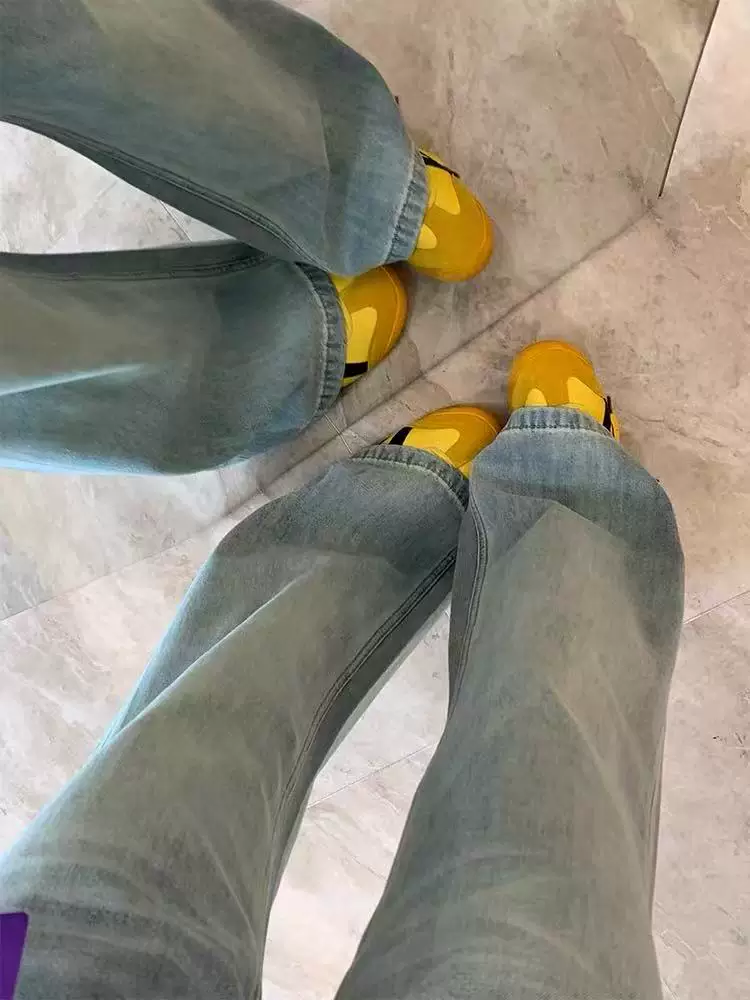 Quần jean Tencel xanh nhạt không bó sát dành cho nữ, cỡ lớn mùa hè, lưng cao, dáng rộng, tôn dáng, quần ống loe