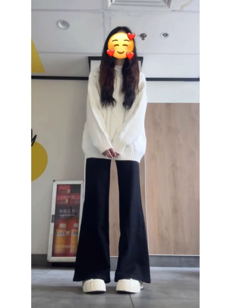 Quần jeans dáng rộng nữ, bộ sưu tập thu mới, size lớn, cạp cao, dáng rộng, quần ống rộng dáng chữ A nhỏ nhắn.