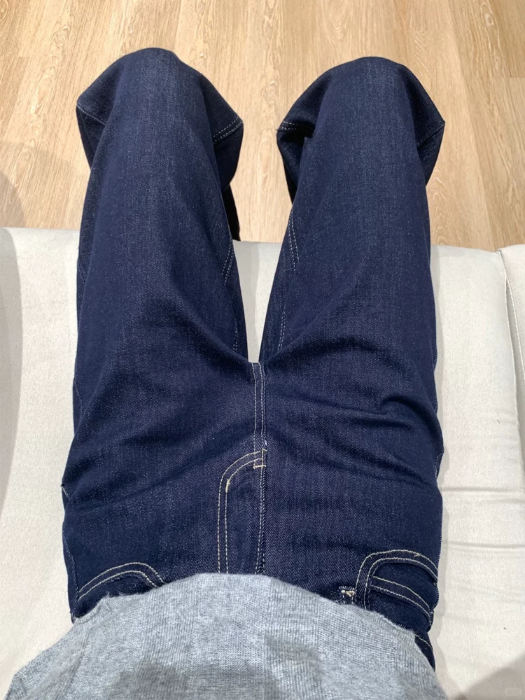 Quần jeans xanh denim dáng loe nữ xuân 2025 kiểu mới, size lớn, cạp cao, che hông, chất liệu mềm mại, tôn dáng, kiểu chuông