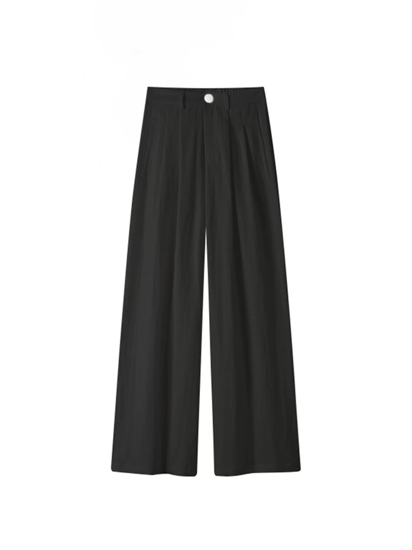 Quần jean ống rộng màu đen dành cho nữ, phong cách mùa thu mới, cỡ lớn, lưng cao, dáng rộng, giảm béo, dáng quả lê, quần dài đến sàn