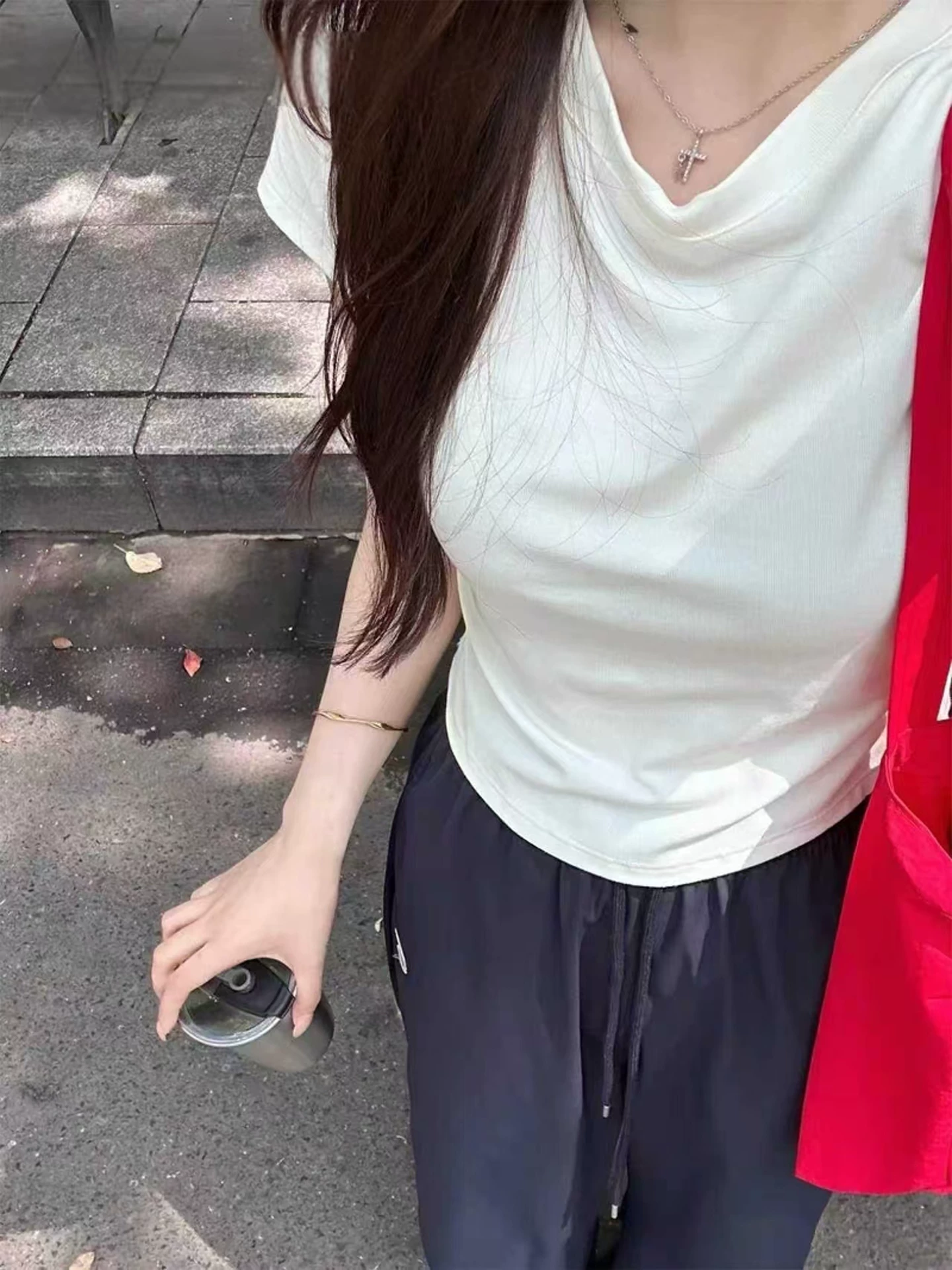 Quần công sở nữ nhanh khô mùa hè 2025, chất liệu mỏng, size lớn, plus size, cạp cao, dáng suông, rộng rãi, tôn dáng, quần ống rộng, phong cách thường ngày