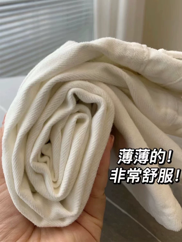 Quần jean Tencel trắng dành cho nữ, kiểu dáng mỏng mùa hè, cỡ lớn, lưng cao, dáng rộng, tôn dáng, quần ống rộng bằng vải lụa băng mềm mại.