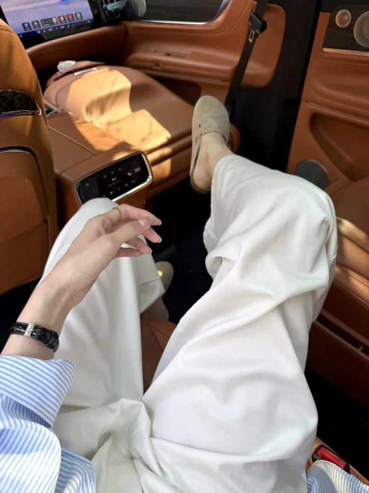 Quần jean ống đứng Tencel trắng dành cho nữ, kiểu dáng mỏng mùa hè, cỡ lớn, lưng cao, mềm mại, tôn dáng, quần ống rộng chất liệu lụa đá