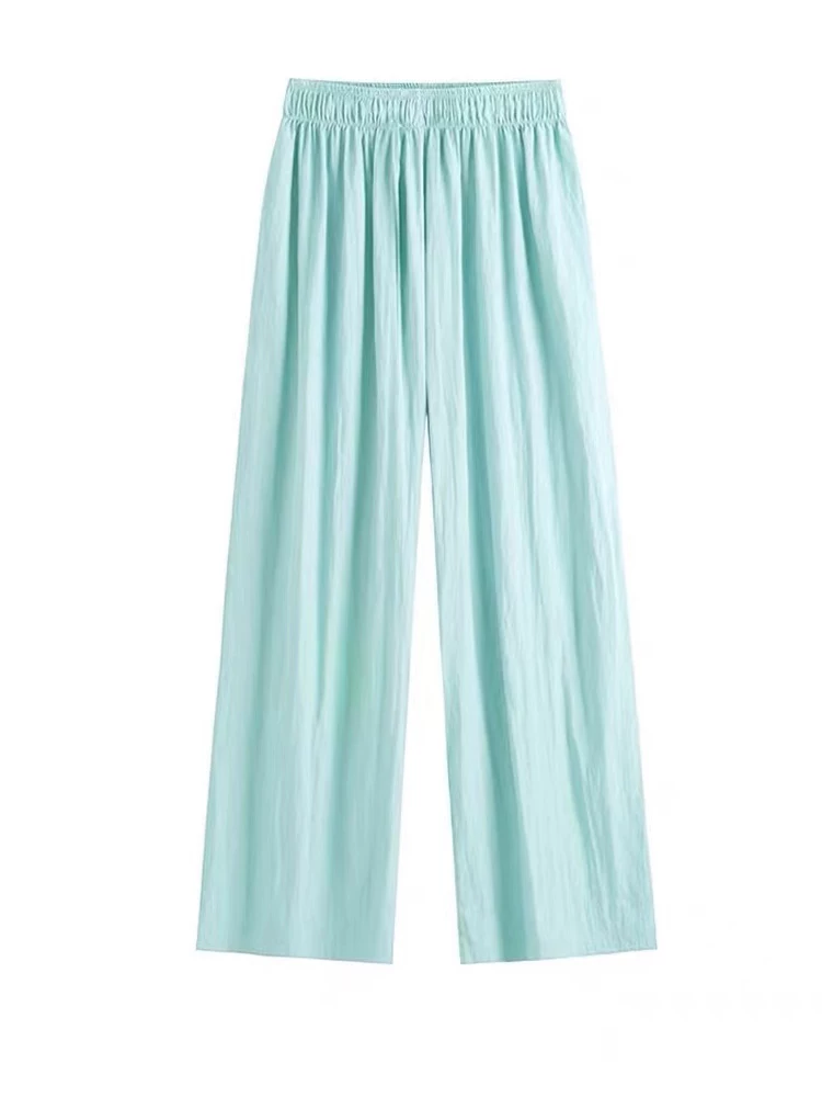 Quần Yamamoto lụa băng kiểu dáng thoải mái dành cho nữ, size lớn mùa hè, cạp cao, dáng rộng, tôn dáng, mềm mại, quần ống rộng mặc thường ngày.