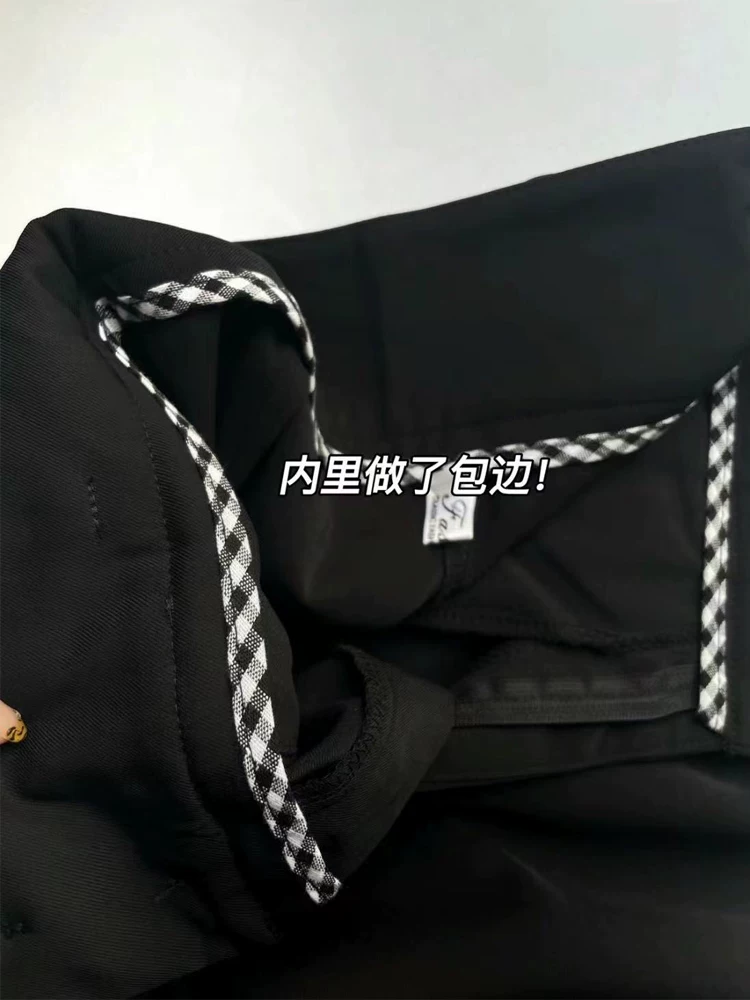 Quần tây mỏng mùa hè dành cho nữ, quần ống rộng cỡ lớn, lưng cao, dáng rộng, che hông, giảm béo, quần thường ngày cho người có dáng quả lê