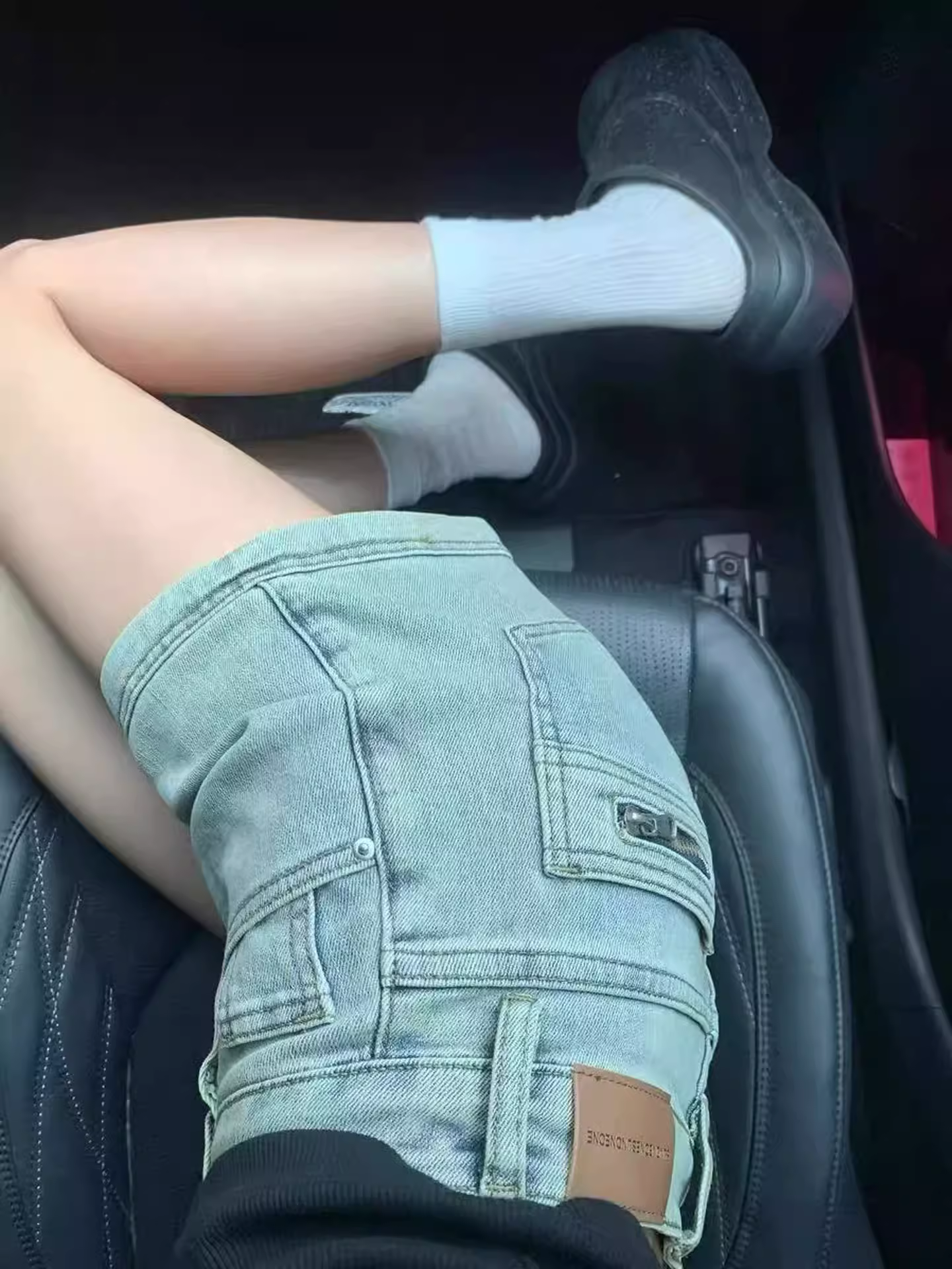 Quần short denim cổ điển kiểu Mỹ dành cho nữ, kiểu dáng mỏng mùa hè, cỡ lớn, lưng cao, che hông, giảm béo, quần ống rộng chữ A kiểu hot girl