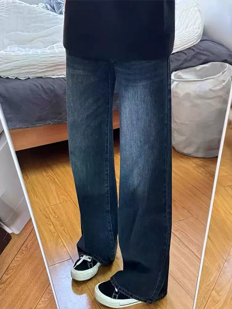Quần jean loe nữ, kiểu mới mùa xuân, size lớn, cạp cao, dáng rộng, tôn dáng, ống rộng, quần chuông