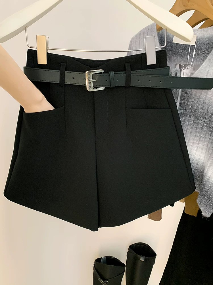 Quần short kiểu dáng thường ngày hình quả lê dành cho nữ, size lớn mùa hè, cạp cao, dáng rộng, quần short ống rộng chữ A giúp thon gọn, quần short kiểu boot.