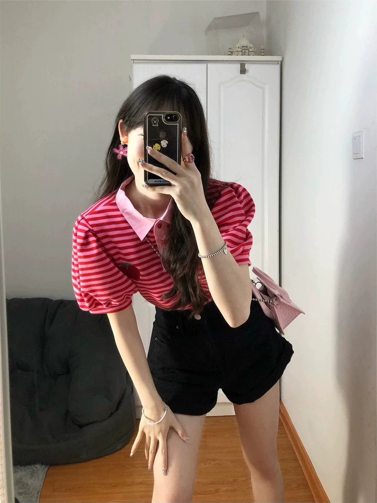 Quần short denim dáng chữ A, cạp cao, chất liệu co giãn, che hông, kiểu dáng rộng, dành cho nữ, size lớn, mùa hè, kiểu dáng quả lê, viền quần được gấp.