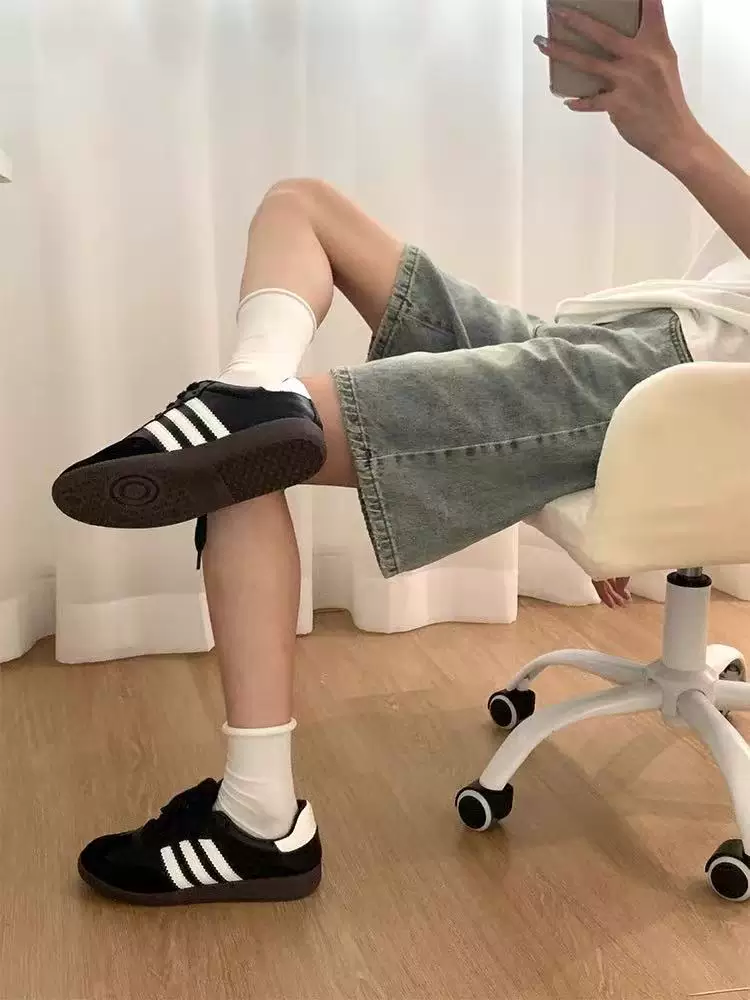 Quần short denim nữ mùa hè 2025, size lớn, cạp cao, dáng rộng, tôn dáng, dành cho người có thân hình quả lê, quần ống rộng, kiểu hot pants