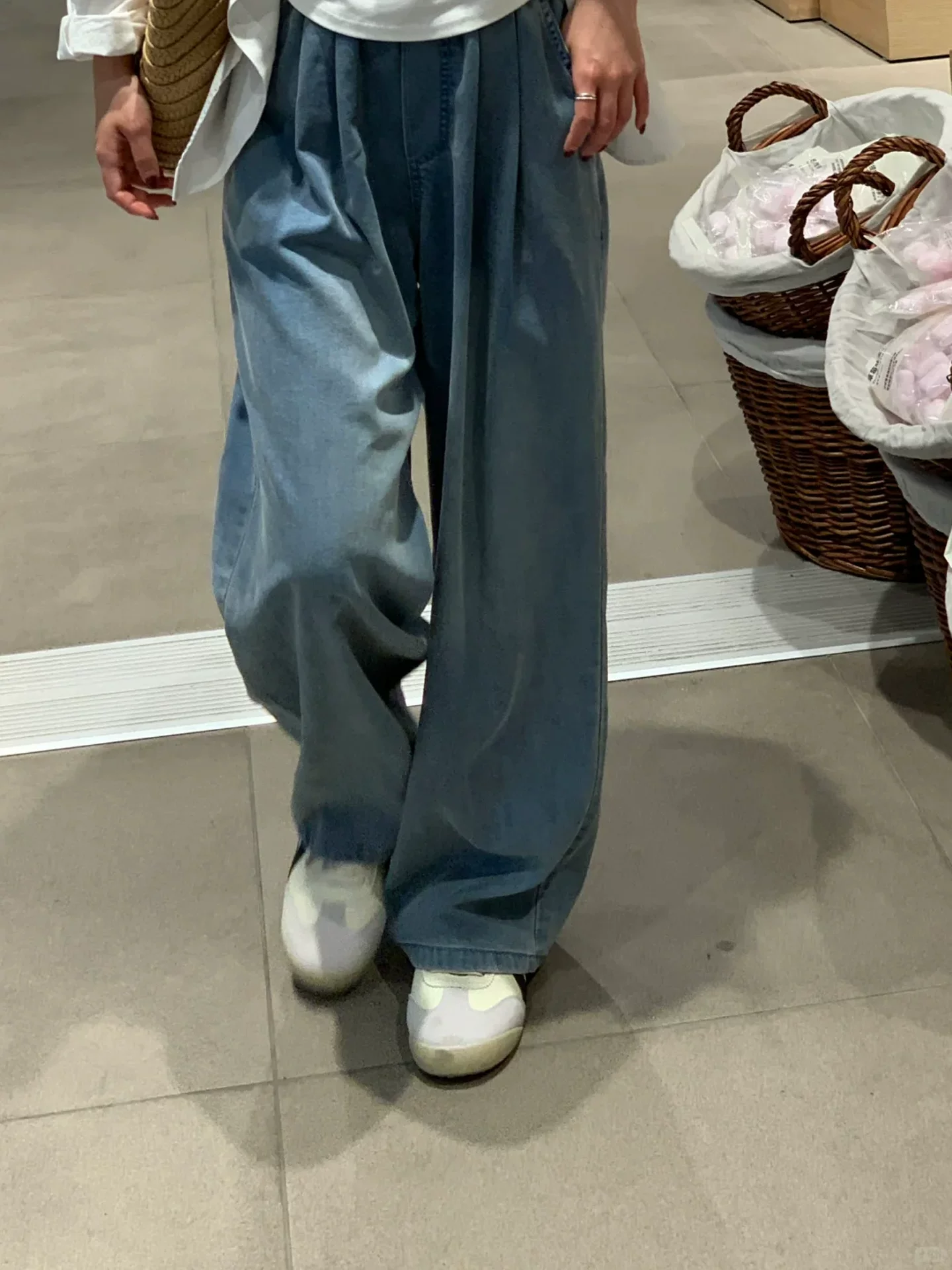 Quần jean ống đứng Tencel dành cho nữ, kiểu dáng mỏng mùa hè, cỡ lớn, lưng cao, mềm mại, thon gọn, dáng quả lê, quần ống rộng