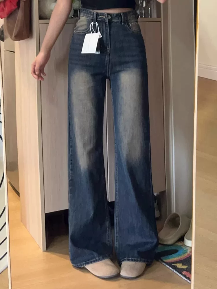 Quần jean loe nữ, kiểu dáng mỏng mùa hè, size lớn, cạp cao, dáng rộng, che hông, tôn dáng, quần ống rộng, quần chuông