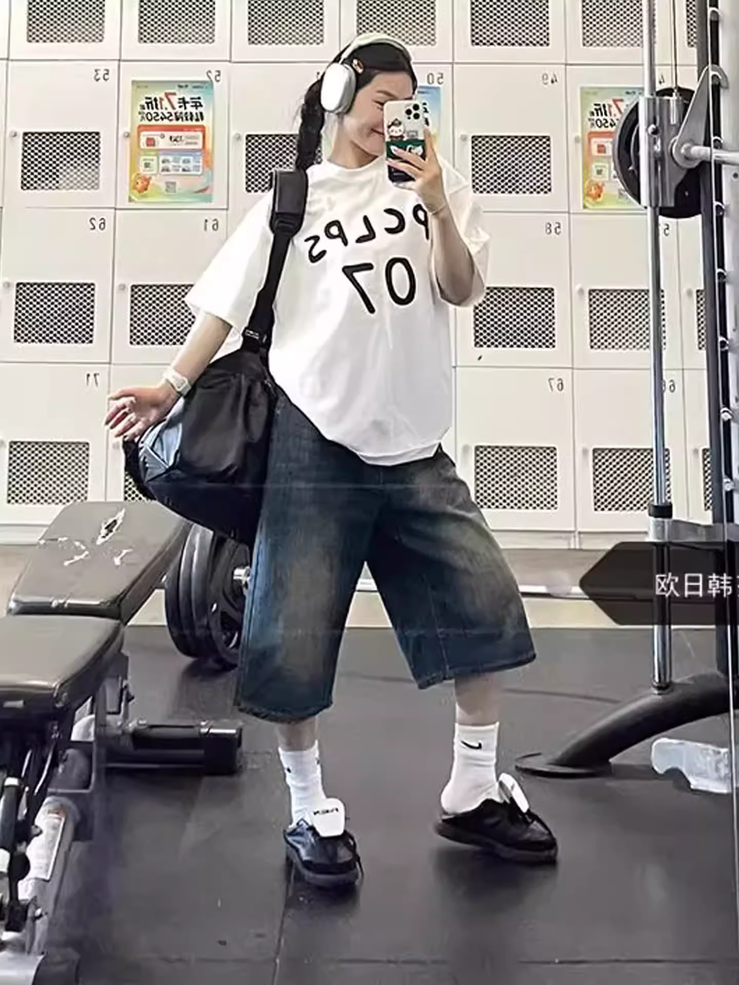 Quần short denim ba phần tư phong cách retro của Mỹ dành cho nữ, cỡ lớn mùa hè, cạp cao, dáng rộng, thon gọn, quần ống thẳng, quần dài vừa phải.