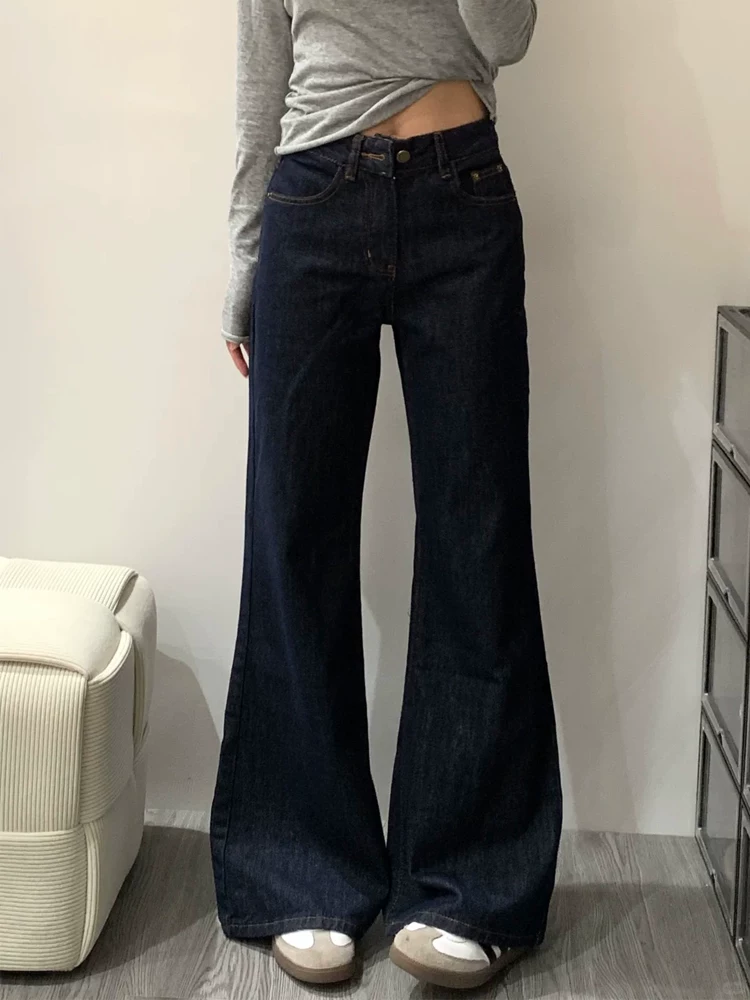 Quần jean loe nữ, kiểu mới mùa xuân, size lớn, lưng cao, dáng rộng, tôn dáng, dành cho người có dáng quả lê, quần ống chuông