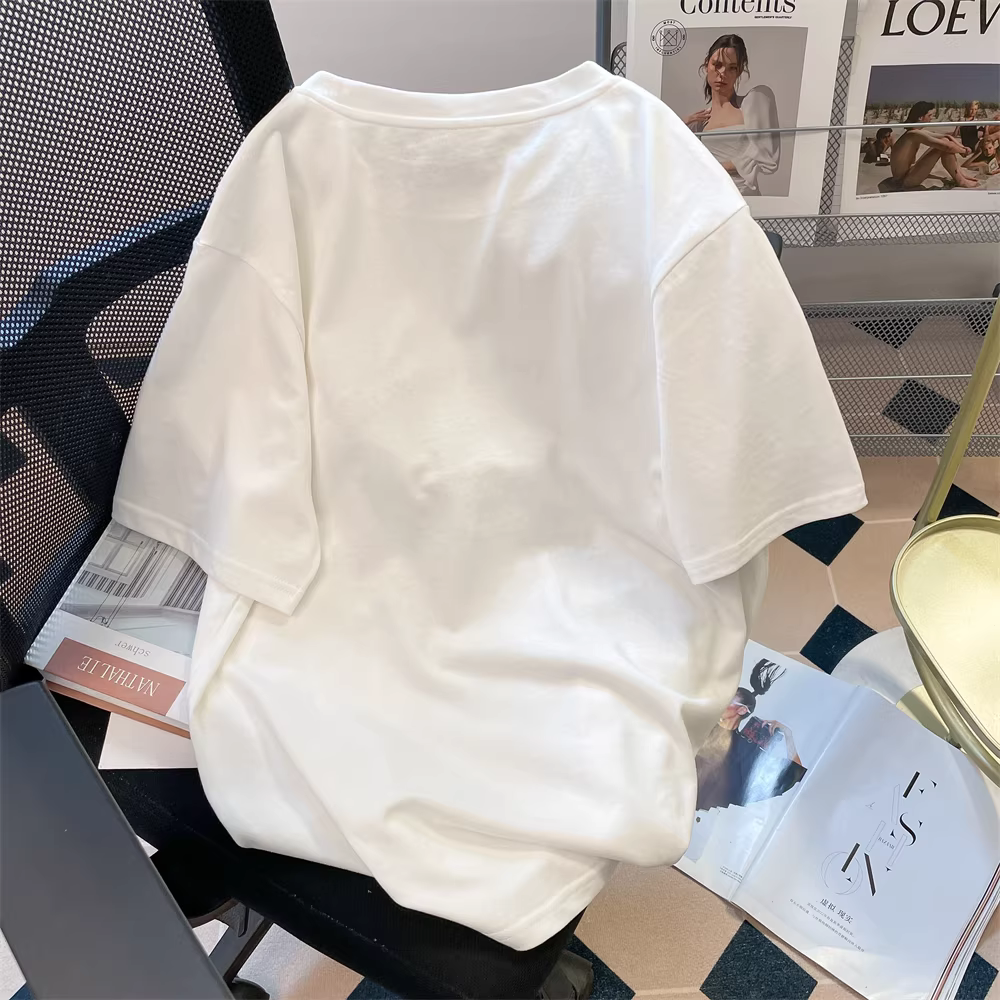 Áo thun hình búp bê Hello Kitty 3D dễ thương phong cách Hàn Quốc dành cho nữ, áo ngắn tay thời trang và trẻ trung mùa hè mới 2025