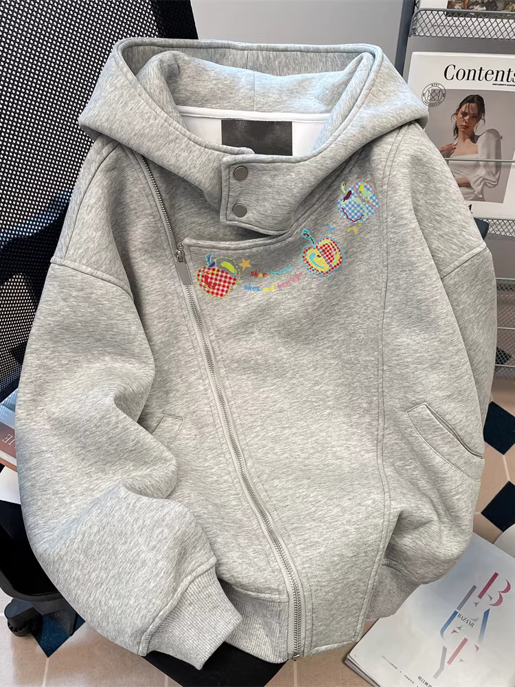 Áo khoác len kiểu dáng cổ điển dành cho nữ, có lót lông cừu, dày, nặng, cứng, thiết kế độc đáo, áo kiểu giản dị.