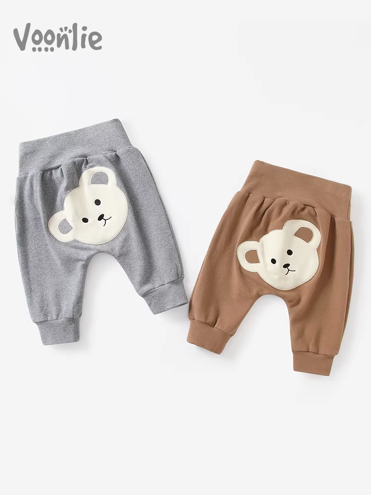 Quần PP cỡ lớn cho bé Fanhle trang phục mùa thu quần âu phong cách đi chơi quần bảo vệ bụng lưng cao cho bé trai và bé gái mùa xuân và mùa thu