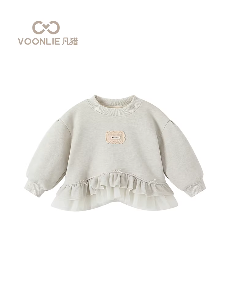 Áo len nữ Fanhle mùa đông 2025, thời trang mới, áo lót lông cừu cho trẻ em, áo ấm đa năng cho bé mùa đông