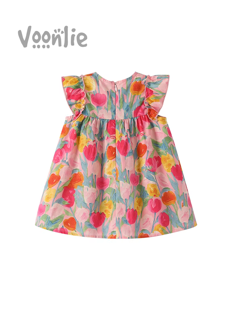 Váy bé gái mùa hè 2025 kiểu mới thời trang trẻ em chất liệu cotton nguyên chất váy công chúa bé sơ sinh váy bé một tuổi mùa hè